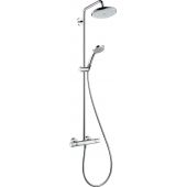 Hansgrohe Croma 220 Showerpipe zestaw prysznicowy ścienny termostatyczny chrom 27185000