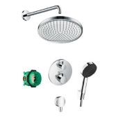 Hansgrohe Crometta zestaw prysznicowy podtynkowy termostatyczny z deszczownicą chrom 88002361