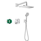 Hansgrohe Croma E zestaw prysznicowy podtynkowy termostatyczny z deszczownicą chrom 27953000