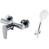 Zestaw Hagser Della bateria prysznicowa ścienna z kompletem natryskowym Sofia Birgit chrom HGR79000036