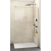 Hüppe Select+ Walk-In ścianka prysznicowa 100 cm wolnostojąca srebrny mat/szkło przezroczyste Anti-Plaque SL0204.087.322