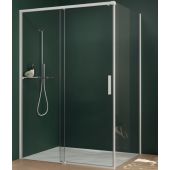 Huppe Vita Pure ścianka prysznicowa 90 cm czarny mat/szkło przezroczyste VA0203.123.322