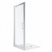 Koło Geo drzwi prysznicowe 90 cm srebrny połysk/szkło przezroczyste 560.125.00.3
