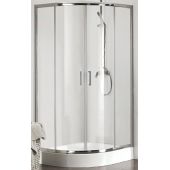 Kermi Cada XS kabina prysznicowa 90 cm półokrągła srebrny połysk/szkło przezroczyste CKT5509020VPK