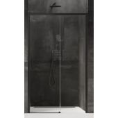 New Trendy Prime Black drzwi prysznicowe 140 cm wnękowe prawe czarny/szkło przezroczyste D-0325A