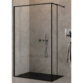 New Trendy New Modus Black ścianka prysznicowa Walk-In 30 cm boczna czarny półmat/szkło przezroczyste EXK-5588