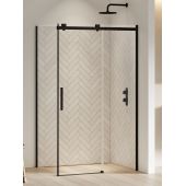 New Trendy Softi Black kabina prysznicowa 100x80 cm prostokątna czarny półmat/szkło przezroczyste EXK-3965