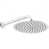 Oltens Vindel Lagan deszczownica 25 cm okrągła z ramieniem ściennym chrom 36012100