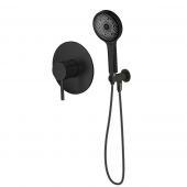 Oltens Molle zestaw bateria prysznicowa podtynkowa ze słuchawką 3-funkcyjną Havis EasyClick czarny mat 36030300