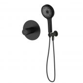 Oltens Hamnes zestaw bateria prysznicowa podtynkowa ze słuchawką 3-funkcyjną Havis EasyClick czarny mat 36033300
