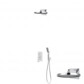 Oltens Hadsel zestaw bateria wannowo-prysznicowa podtynkowa z deszczownicą Vann i słuchawką 1-funkcyjną Tinde chrom 36042100