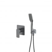 Oltens Hadsel zestaw bateria prysznicowa podtynkowa ze słuchawką 1-funkcyjną Tinde grafit 36043400