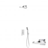 Oltens Hadsel zestaw bateria wannowo-prysznicowa podtynkowa z deszczownicą Regna i słuchawką 1-funkcyjną Tinde chrom 36044100