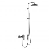 Oltens Hadsel zestaw prysznicowy z baterią prysznicową ścienną grafit 36055400