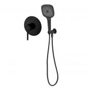 Oltens Rann zestaw bateria prysznicowa podtynkowa ze słuchawką 3-funkcyjną Havis EasyClick (S) czarny mat 36077300