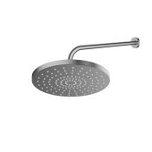 Oltens Pluva Lagan deszczownica 25 cm okrągła z ramieniem ściennym grafit 36093400