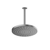 Oltens Pluva Aera deszczownica 25 cm okrągła z ramieniem sufitowym grafit 36095400