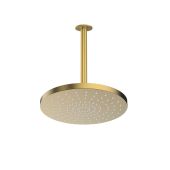 Oltens Pluva Aera deszczownica 25 cm okrągła z ramieniem sufitowym złoto szczotkowane 36095810