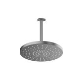 Oltens Pluva Aera deszczownica 25 cm okrągła z ramieniem sufitowym grafit 36097400