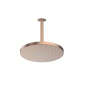 Oltens Pluva Aera deszczownica 25 cm okrągła z ramieniem sufitowym miedź szczotkowana 36097610