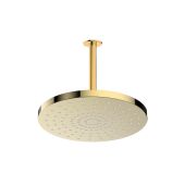 Oltens Alvo Aera deszczownica 30 cm okrągła z ramieniem sufitowym złoty połysk 36098800