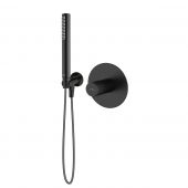 Zestaw Oltens Hamnes bateria prysznicowa podtynkowa z zestawem prysznicowym Ume Hvita czarny mat 36613300
