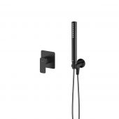 Zestaw Oltens Hadsel bateria prysznicowa podtynkowa z zestawem prysznicowym Ume Hvita czarny mat 36627300