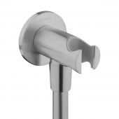 Oltens Hvita przyłącze kątowe z uchwytem nikiel 39304910