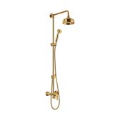 Omnires Art Deco zestaw prysznicowy ścienny złoty połysk AD5144GL