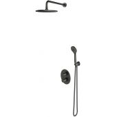 Omnires Y zestaw prysznicowy podtynkowy termostatyczny z deszczownicą grafit szczotkowany SYSYT05GR