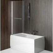 Polysan Rioni parawan nawannowy 71 cm srebrny/szkło przezroczyste 72915