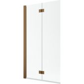 Radaway Nes Brushed Copper PND I parawan nawannowy 110 cm 2-częściowy miedź szczotkowany/szkło przezroczyste 10010110-93-01L