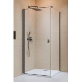 Radaway Nes Brushed GunMetal KDJ I drzwi prysznicowe 90 cm uchylne GunMetal szczotkowany/szkło przezroczyste 10022090-92-01L