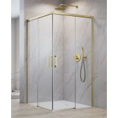 Radaway Idea 8 Brushed Gold KDD kabina prysznicowa część prawa 100x100 cm złoty szczotkowany/szkło przezroczyste 10370100-99-01R