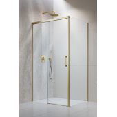 Radaway Idea Brushed Gold S1 ścianka prysznicowa 100 cm złoty szczotkowany/szkło przezroczyste 387052-99-01L