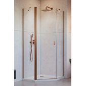 Radaway NES 6 Brushed Copper PTJ komplet 2 ścianek prysznicowych do kabiny 90x90 cm miedź szczotkowana/szkło przezroczyste 10052900-93-01