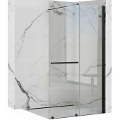 Rea Cortis Black ścianka prysznicowa Walk-In 100 cm profile czarne REA-K7740