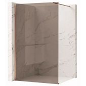 Rea Flexi ścianka prysznicowa walk-in 120 cm miedź szczotkowany/szkło brązowe REA-K9970