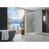 SanSwiss Cadura drzwi prysznicowe 90 cm prawe biały mat/szkło przezroczyste CAE2D0900907