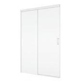 SanSwiss Cadura drzwi prysznicowe 100 cm rozsuwane biały mat/szkło przezroczyste CAS2G1000907