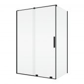 SanSwiss Amalia drzwi prysznicowe 120 cm rozsuwane czarny mat/szkło przezroczyste D35S21200607