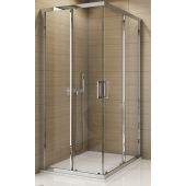 SanSwiss TOP-Line drzwi prysznicowe 100 cm częściowe 1/2 lewe srebrny połysk/szkło przezroczyste TOPG10005007