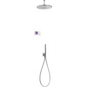 Tres Shower Technology zestaw prysznicowy podtynkowy termostatyczny z deszczownicą chrom/biały 092.865.67