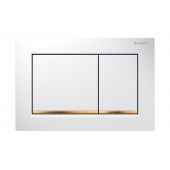 Geberit Omega30 przycisk spłukujący biały/ złocony 115.080.KK.1