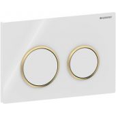 Geberit Omega20 przycisk spłukujący do WC biały-złoty 115.085.KK.1