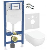 Zestaw Geberit Duofix Sigma stelaż podtynkowy WC z miską Selnova Premium bez kołnierza i deską wolnoopadającą (111320006, 111815001, 156050001, 502793001)