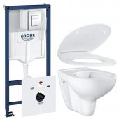 Grohe Bau Ceramic zestaw podtynkowy stelaż 5w1 z miską WC i deską wolnoopadającą (38827000, 39427000, 39493000)