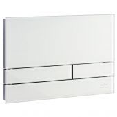 Kronenbach Plantec 2.0 Cube 60 przycisk spłukujący do WC szkło białe/chrom połysk KB1126021904