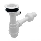 Oltens Harkan syfon umywalkowy butelkowy z sitkiem białym 02103000