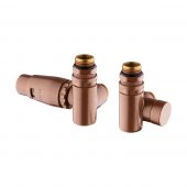 Oltens Varmare Ventil zestaw termostatyczny grzejnikowy z trójnikiem prawy miedź szczotkowana 55914610